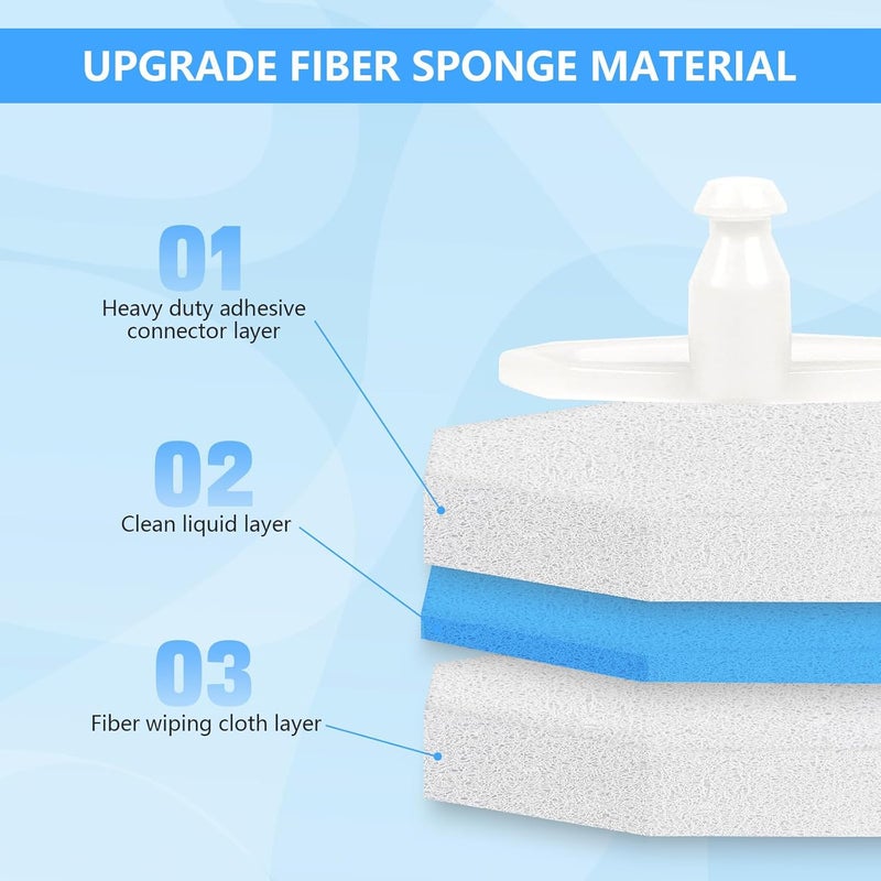 dxekolx 50 Count Disposable Toilet Bowl Wand Refills for Clorox, Upgraded Octagon Replacement Heads Compatible Clorox Toilet Wand Refills for Toilet and Bathroom Cleaning - Image 2